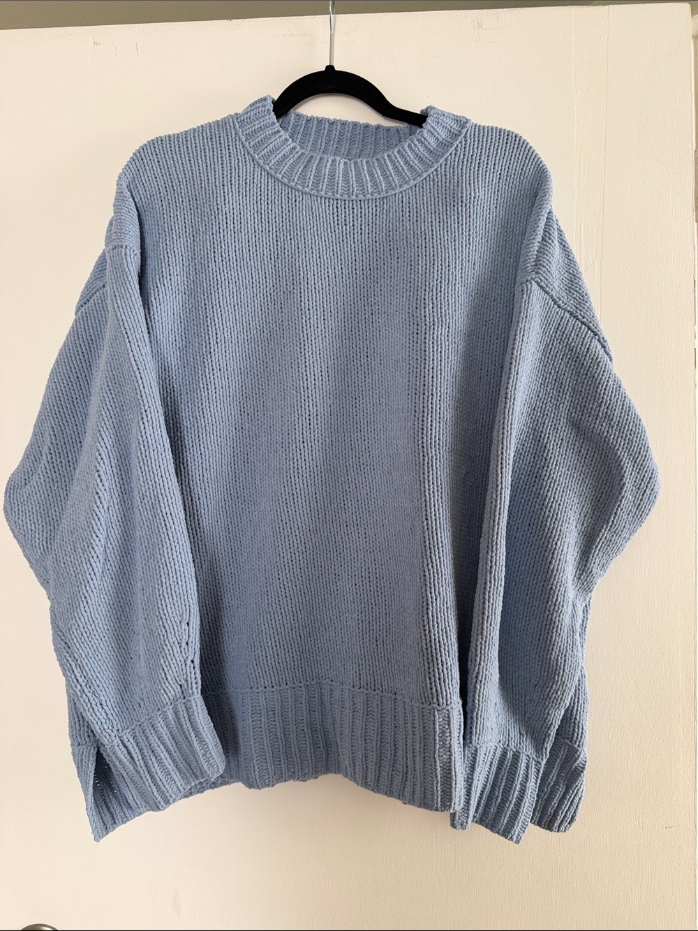 aerie Soft Sky Blue Chenille Knit Sweater